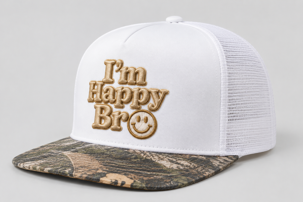 Happy Days Two Tone Camo Trucker Hat