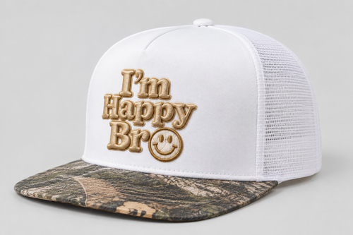 Happy Days Two Tone Camo Trucker Hat