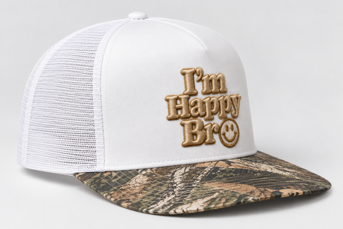 Happy Days Two Tone Camo Trucker Hat